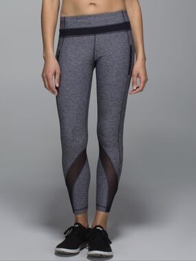 Lululemon Inspire Tight II Mesh Size  Heathered Naval Blue